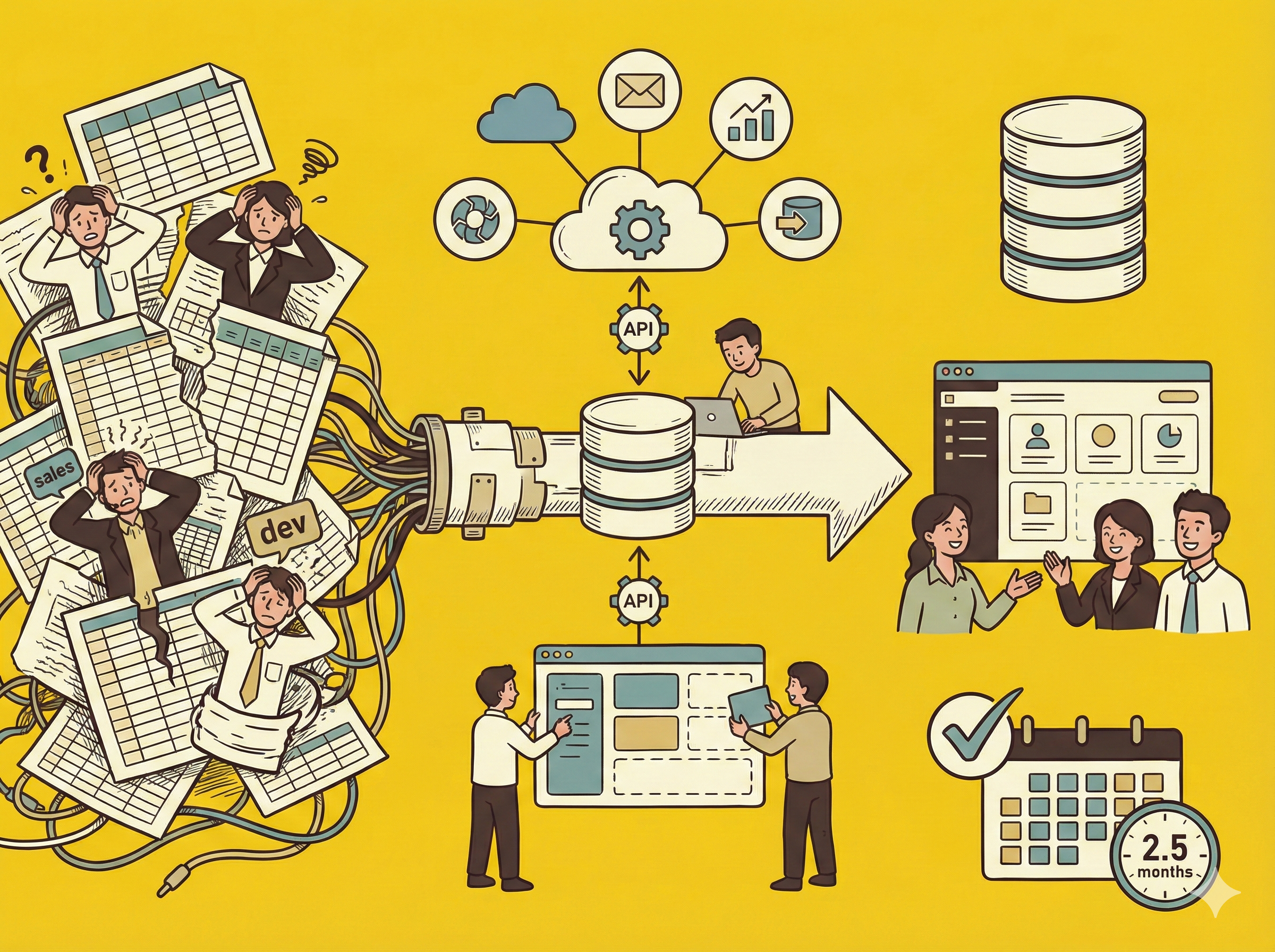 SaaS向け顧客管理ツールのサンプル画面