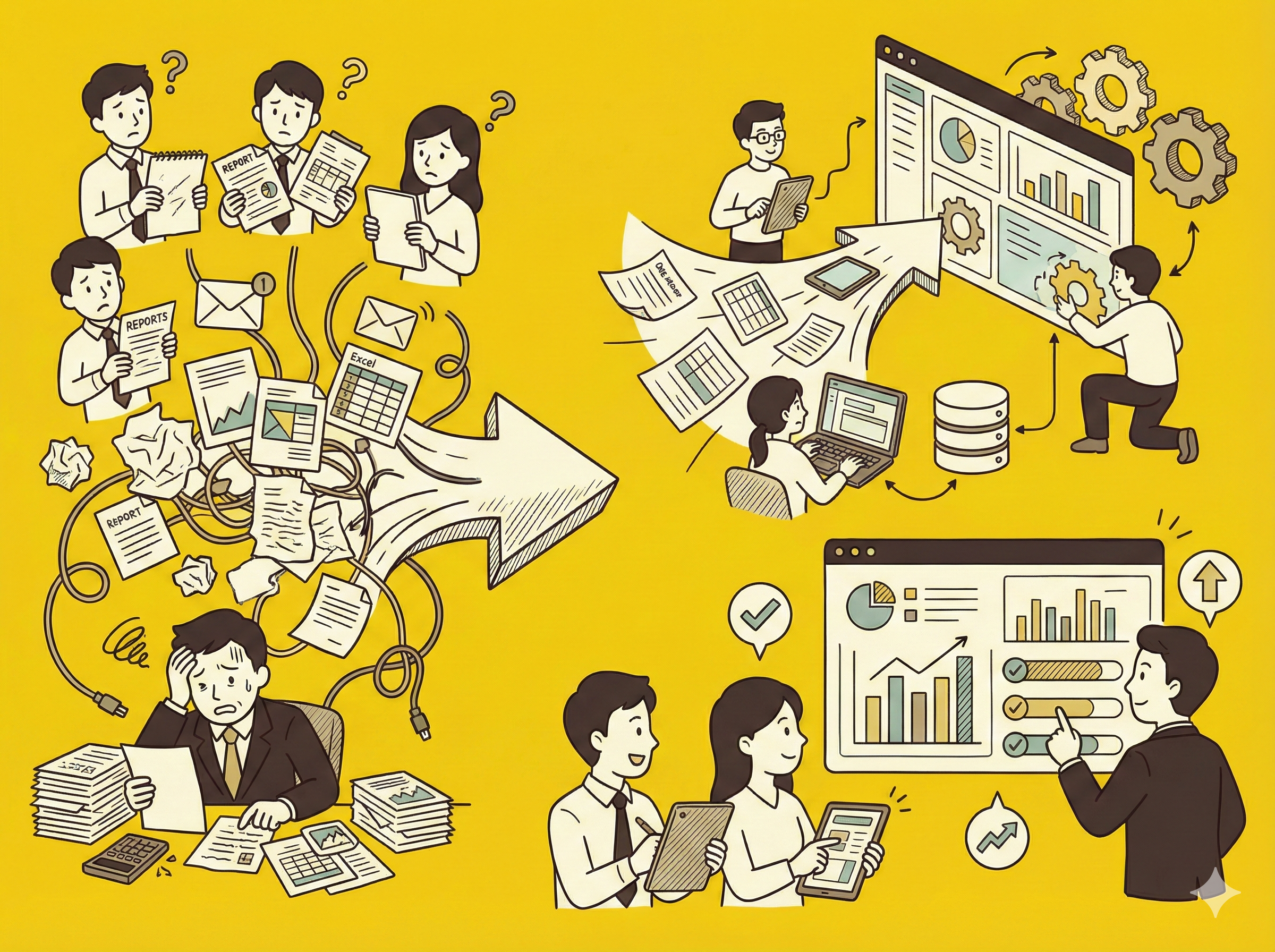 コンサルティング向け進捗管理ダッシュボードのサンプル画面